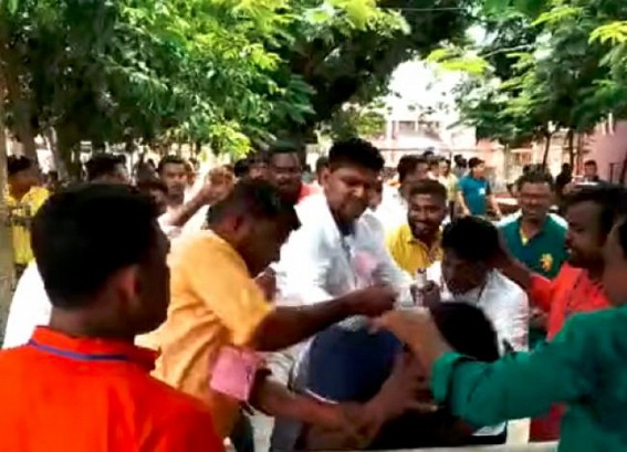 Post Poll-Result Tension in Tripura : BJP led mob attacks’ footage viral in social media Post Poll-Result Tension in Tripura : BJP led mob attacks’ footage viral in social media